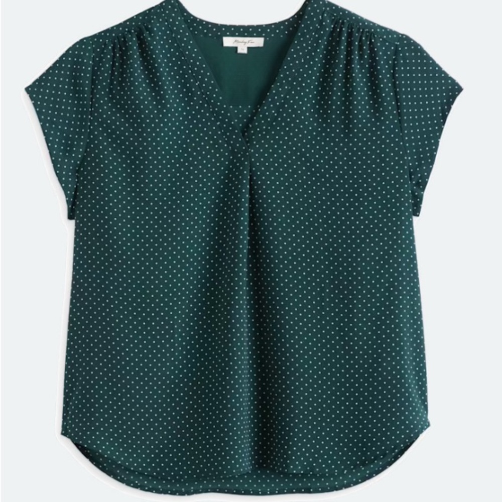 Monday Fun Teal Green Blouse Size 2XL